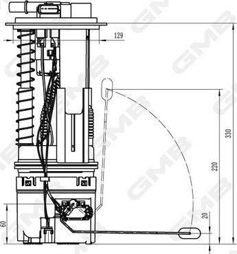 GMB GFPS-011A - Модуль паливного насоса autocars.com.ua