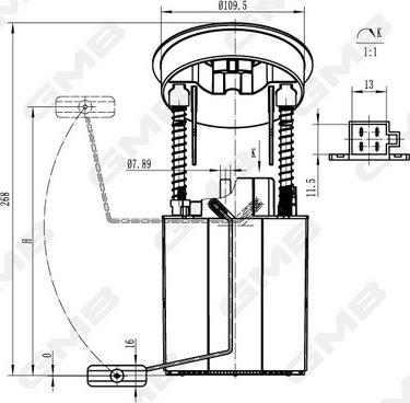 GMB GFPS-028A - - - avtokuzovplus.com.ua