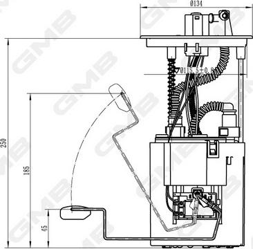 GMB GFPS-090A - Модуль паливного насоса autocars.com.ua
