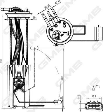 GMB GFPS-429A - Модуль паливного насоса autocars.com.ua