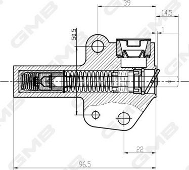 GMB GHAT-102 - Успокоитель, зубчастий ремінь autocars.com.ua