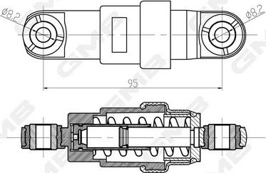 GMB GHAT-195 - Успокоитель, зубчастий ремінь autocars.com.ua