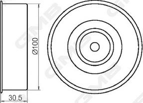 GMB GT10120 - Направляющий ролик, зубчатый ремень avtokuzovplus.com.ua