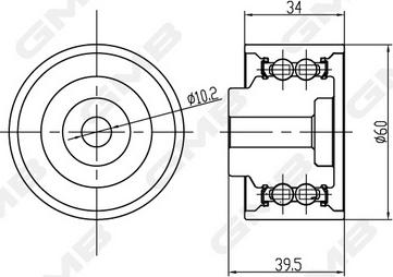 GMB GT40960 - Направляющий ролик, зубчатый ремень avtokuzovplus.com.ua