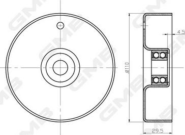 GMB GTC0400 - Направляющий ролик, зубчатый ремень avtokuzovplus.com.ua