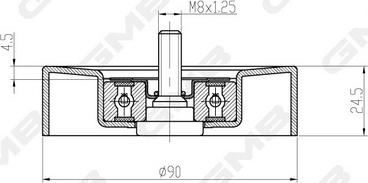 GMB GTC0650 - Направляющий ролик, зубчатый ремень avtokuzovplus.com.ua