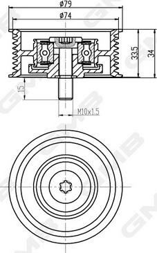 GMB GTC1240 - Направляющий ролик, зубчатый ремень avtokuzovplus.com.ua