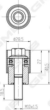 GMB GTC1390 - Паразитний / Провідний ролик, зубчастий ремінь autocars.com.ua