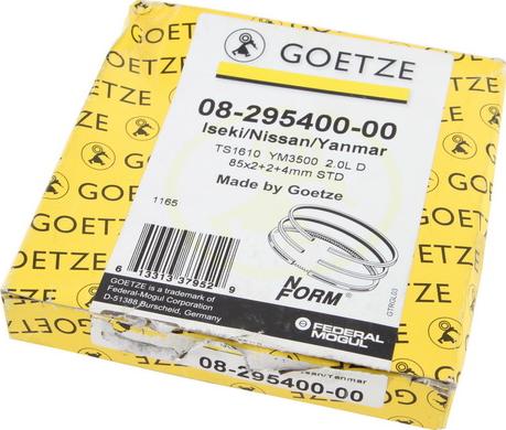 Goetze 08-295400-00 - Комплект поршневих кілець autocars.com.ua