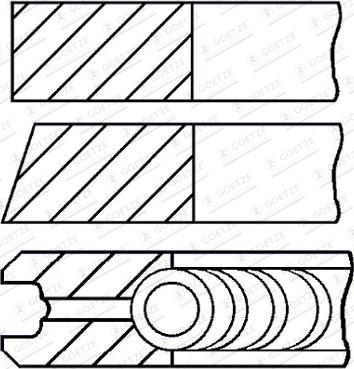Goetze 08-429300-10 - Комплект поршневих кілець autocars.com.ua