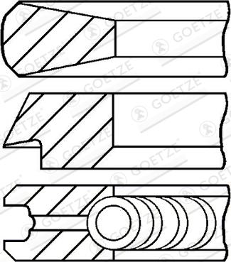 Goetze 08-431100-00 - Комплект поршневих кілець autocars.com.ua