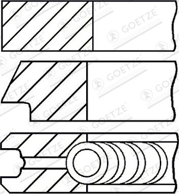 Goetze 08-436506-00 - Комплект поршневих кілець autocars.com.ua
