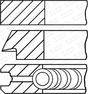 Goetze 08-446100-00 - Комплект поршневих кілець autocars.com.ua