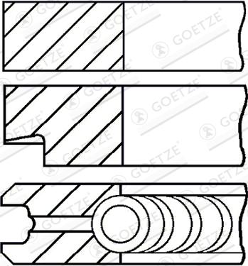 Goetze 08-784700-00 - Комплект поршневих кілець autocars.com.ua