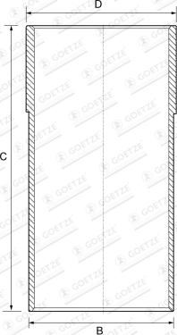 Goetze 14-710020-00 - Гільза циліндра autocars.com.ua