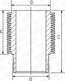 Goetze 14-900100-00 - Гільза циліндра autocars.com.ua