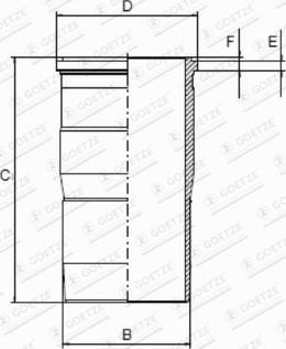 Goetze 15-451190-00 - Гільза циліндра autocars.com.ua