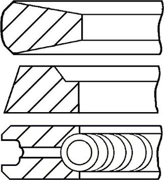 Goetze Engine 08-740307-00 - Комплект поршневих кілець autocars.com.ua