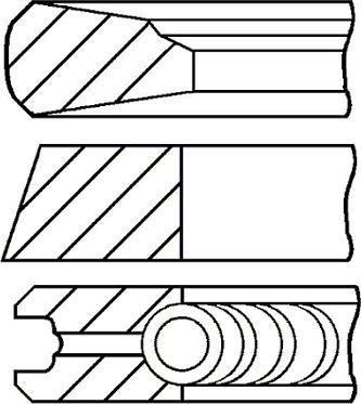 Goetze Engine 08-101100-00 - Комплект поршневих кілець autocars.com.ua