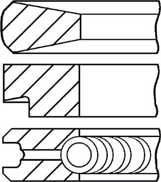 Goetze Engine 08-244500-00 - Комплект поршневых колец autodnr.net