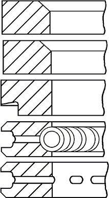 Goetze Engine 08-107200-00 - Комплект поршневих кілець autocars.com.ua