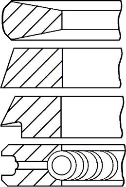 Goetze Engine 08-181000-00 - Комплект поршневих кілець autocars.com.ua
