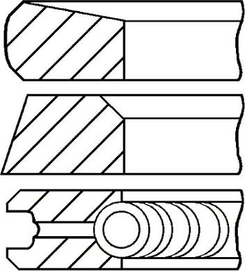 Goetze Engine 08-113511-00 - Комплект поршневих кілець autocars.com.ua