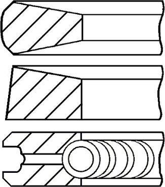 Goetze Engine 08-444700-00 - Комплект поршневих кілець autocars.com.ua