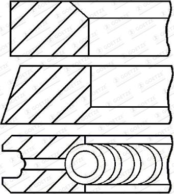 Goetze Engine 08-123405-30 - Комплект поршневих кілець autocars.com.ua