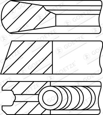 Goetze Engine 08-451700-00 - Комплект поршневых колец autodnr.net