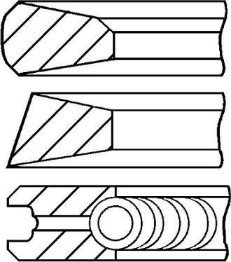 Goetze Engine 08-138700-00 - Комплект поршневих кілець autocars.com.ua