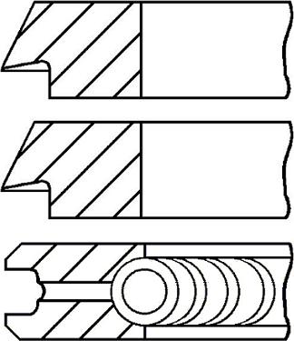 Goetze Engine 08-140500-00 - Комплект поршневих кілець autocars.com.ua