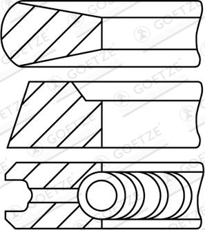 Goetze Engine 08-178200-00 - Комплект поршневых колец autodnr.net