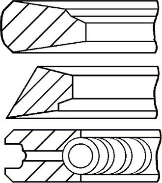 Goetze Engine 08-155600-10 - Комплект поршневих кілець autocars.com.ua