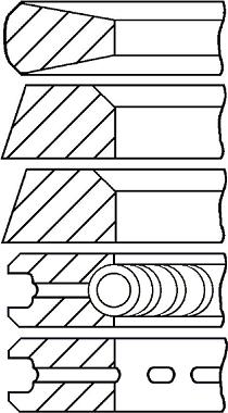 Goetze Engine 08-166607-10 - Комплект поршневих кілець autocars.com.ua