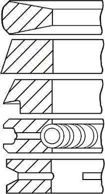 Goetze Engine 08-174300-10 - Комплект поршневих кілець autocars.com.ua