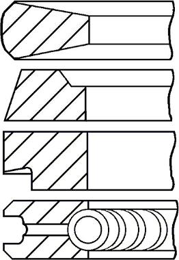 Goetze Engine 08-174600-10 - Комплект поршневих кілець autocars.com.ua