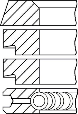 Goetze Engine 08-176300-00 - Комплект поршневих кілець autocars.com.ua
