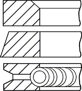 Goetze Engine 08-227700-00 - Комплект поршневих кілець autocars.com.ua