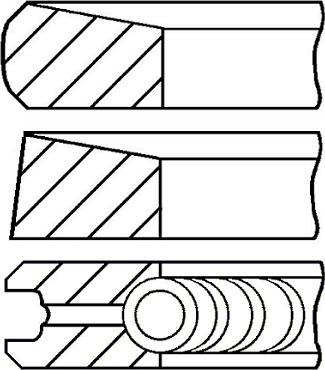 Goetze Engine 08-287200-00 - Комплект поршневих кілець autocars.com.ua