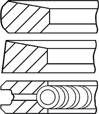 Goetze Engine 08-444207-00 - Комплект поршневих кілець autocars.com.ua