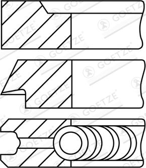 Goetze Engine 08-287800-10 - Комплект поршневих кілець autocars.com.ua