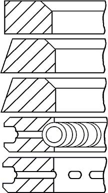 Goetze Engine 08-325000-00 - Комплект поршневих кілець autocars.com.ua