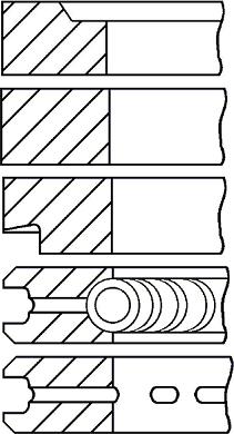 Goetze Engine 08-313100-00 - Комплект поршневих кілець autocars.com.ua