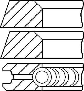 Goetze Engine 08-319500-10 - Комплект поршневих кілець autocars.com.ua