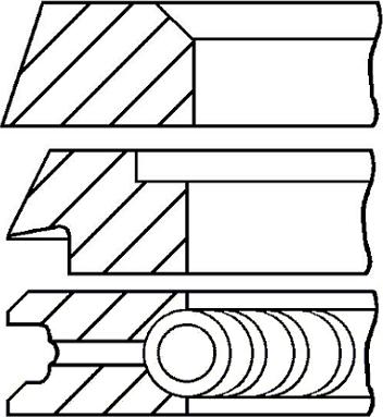 Goetze Engine 08-319600-10 - Комплект поршневих кілець autocars.com.ua