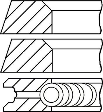 Goetze Engine 08-320700-10 - Комплект поршневих кілець autocars.com.ua