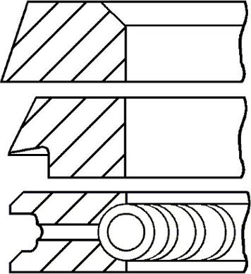 Goetze Engine 08-320000-10 - Комплект поршневих кілець autocars.com.ua