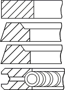 Goetze Engine 08-348400-10 - Комплект поршневих кілець autocars.com.ua