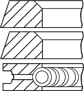 Goetze Engine 08-325300-00 - Комплект поршневих кілець autocars.com.ua